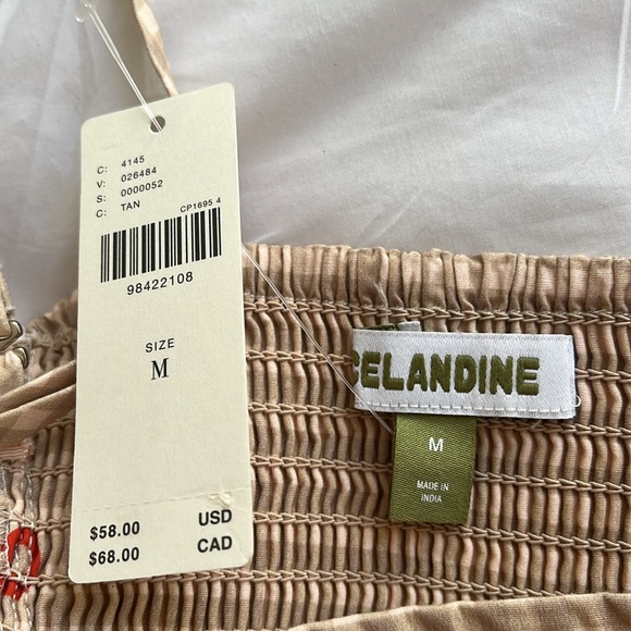 Celandine Smocked Tube Top anchors NWT - Picture 8 of 9